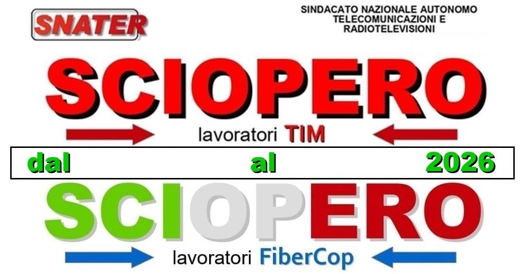 SCIOPERI IN TIM E FIBERCOP