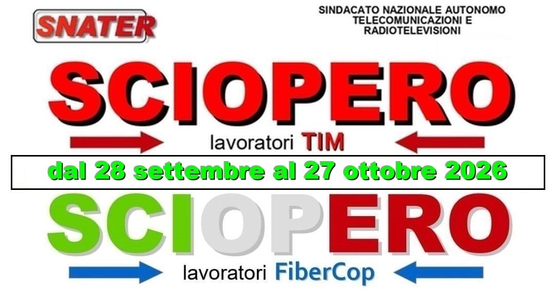SCIOPERI IN TIM E FIBERCOP