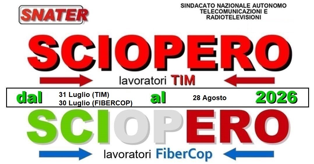 SCIOPERI IN TIM E FIBERCOP