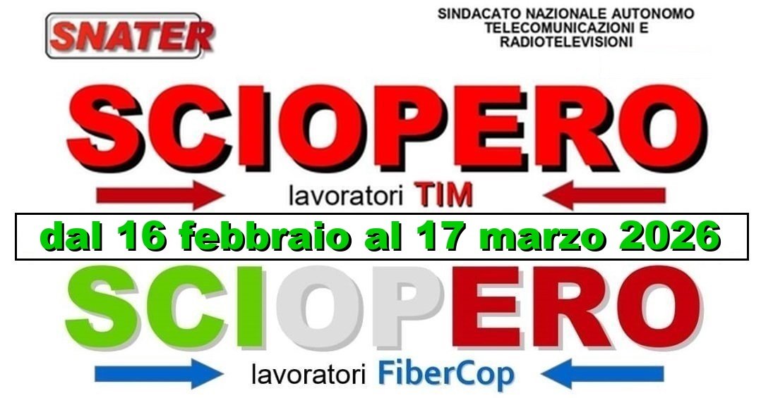 SCIOPERI IN TIM E FIBERCOP