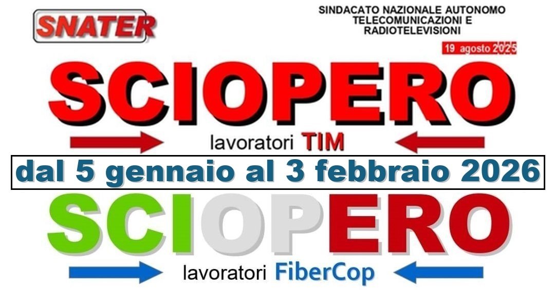 SCIOPERI IN TIM E FIBERCOP